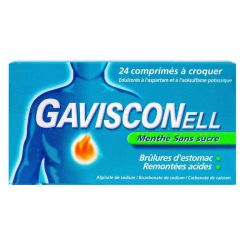 Gavisconell Menthe S/Sucre Cp 24