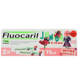 Fluocaril Junior 6-12 Fr Rouge Gel 2X75Ml