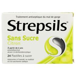 Strepsils Citron S/Sucre Pastille 24