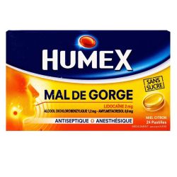 Humex Pastilles Lidocaine Miel Citron S/S