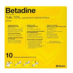 Betadine Tulle 10 10X10Cm 10