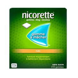 Nicorette 2Mg Fruits Gommes 210