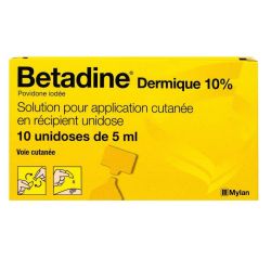 Betadine Jaune 10 Sol Derm Doses 5Ml 10