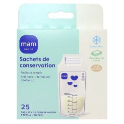 Mam Sachets De Conservation 180Ml X25