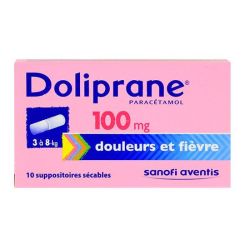 Doliprane 100Mg 3-8Kg Sup 10