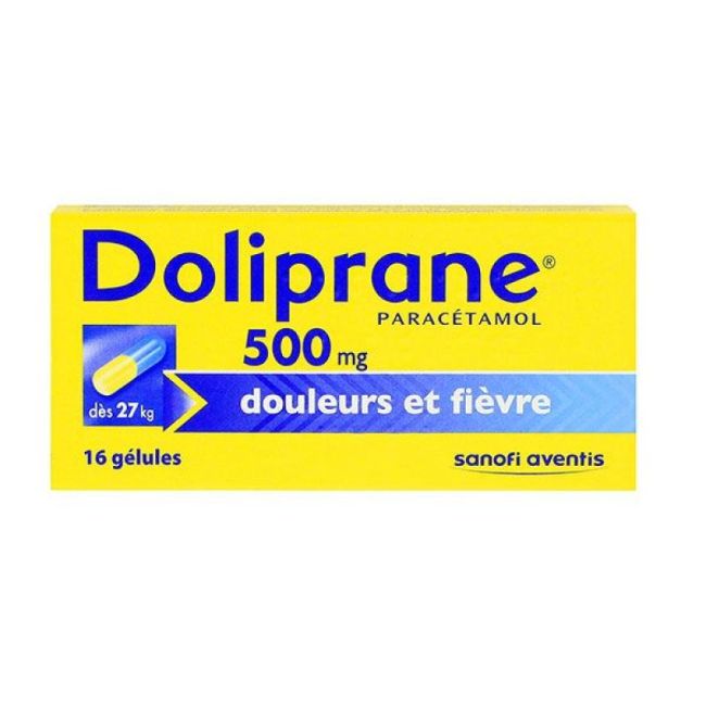 Doliprane 500Mg Gel 16
