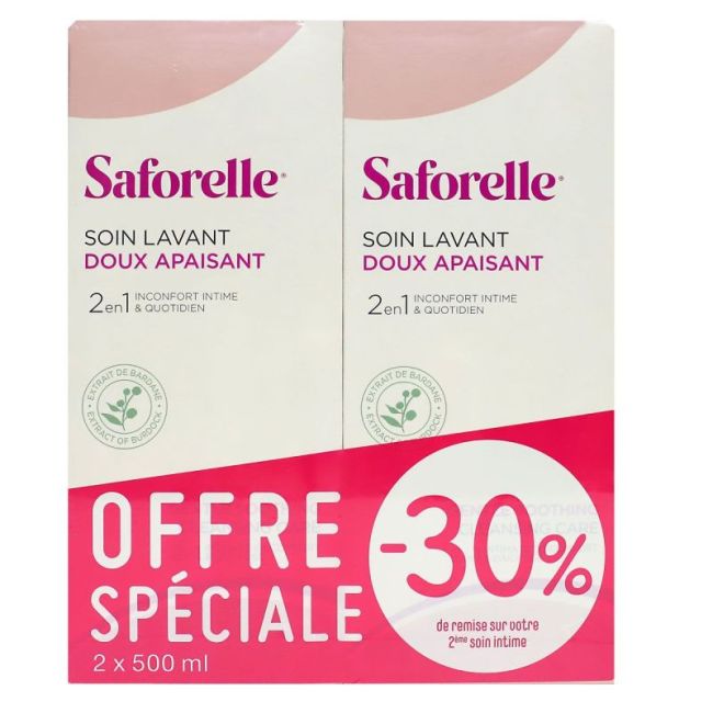 Saforelle Soin Lavant Doux Duo 2X500Ml