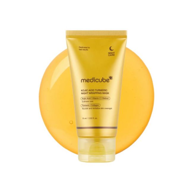 Medicube Kojic Acid Turmeric Night Wrapping Mask – Masque de nuit éclat à l'acide kojique et au curcuma (75 ml)
