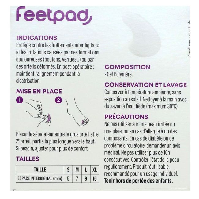 Separ Gel Demilune Feetpad Txl