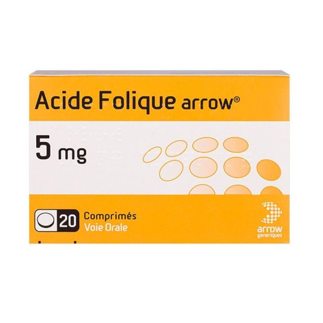 Acide Folique Arr 5Mg Cp 20