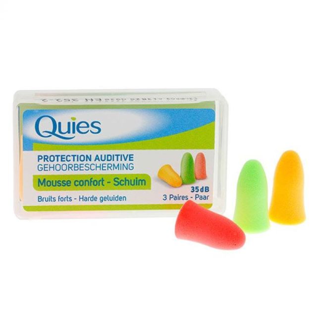 Quies Mousse Fluo 3 Paires