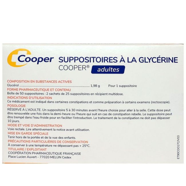 Suppo Glycerine Cooper Ad 50