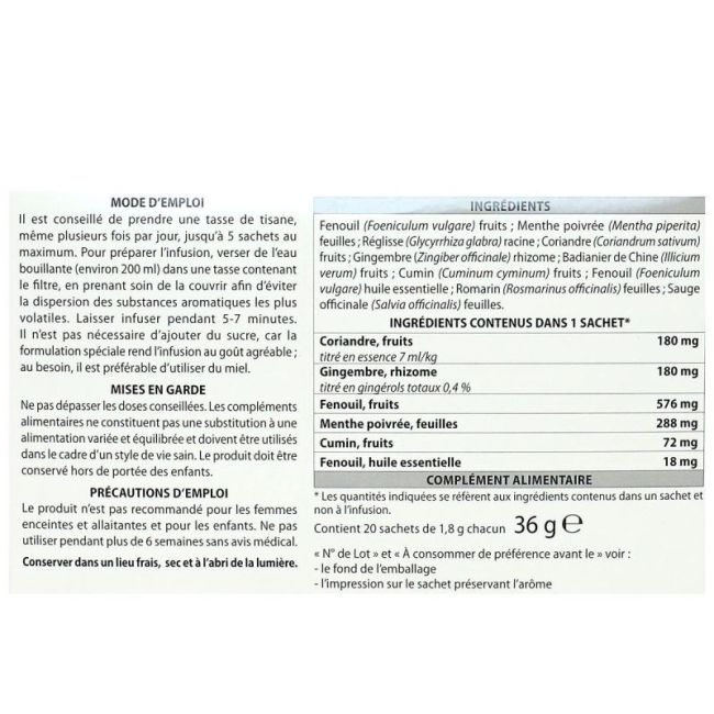 Aboca Coligas Fast Tisane 20 Sachets