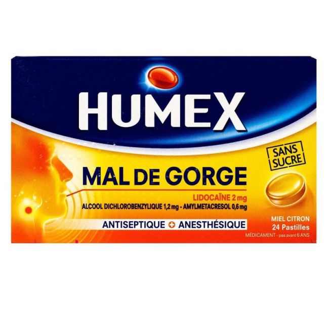 Humex Pastilles Lidocaine Miel Citron S/S