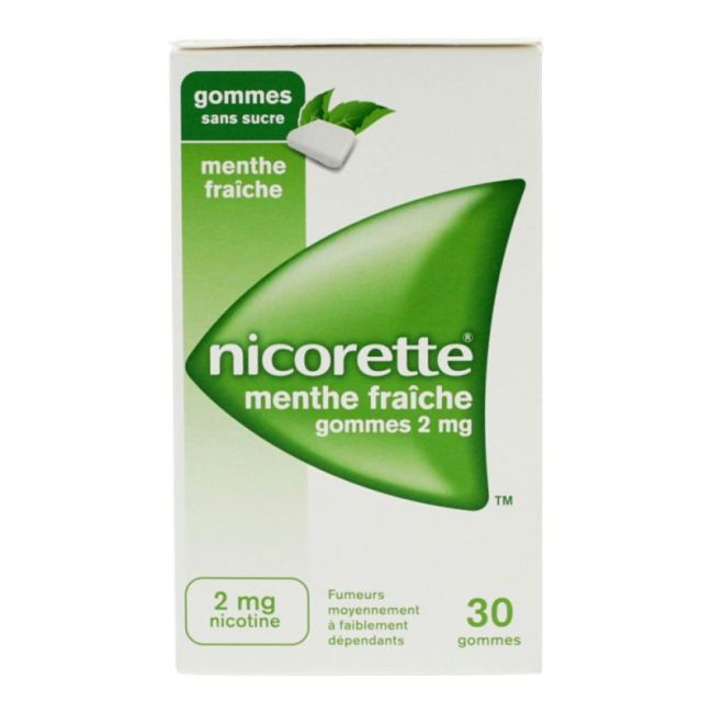 Nicorette 2Mg Ment Fraiche Gommes 30 Libr