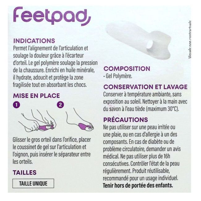 Feet Pad Hallus V Prot Av Ecart Oignon Tu