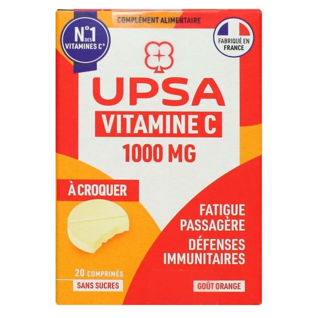 Vitamine C 1000Mg Upsa Cpr Croq 20