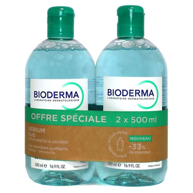 Bioderma Sebium H2O 2X500Ml