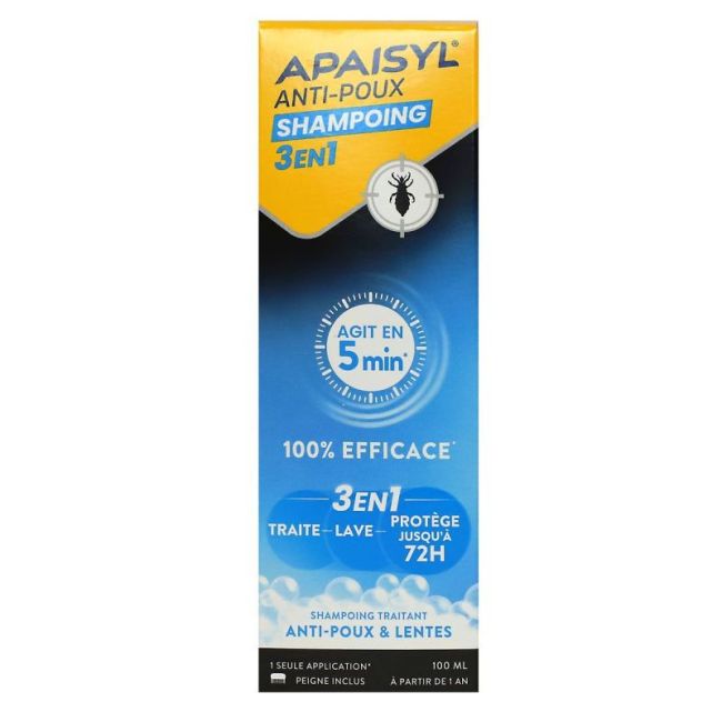 Apaisyl Anti-Poux Shampoing 3En1 100Ml