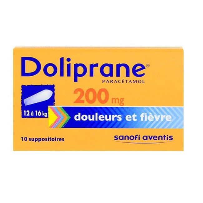 Doliprane 200Mg 12-16Kg Sup 10