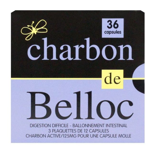 Charbon Belloc 125Mg Caps 36