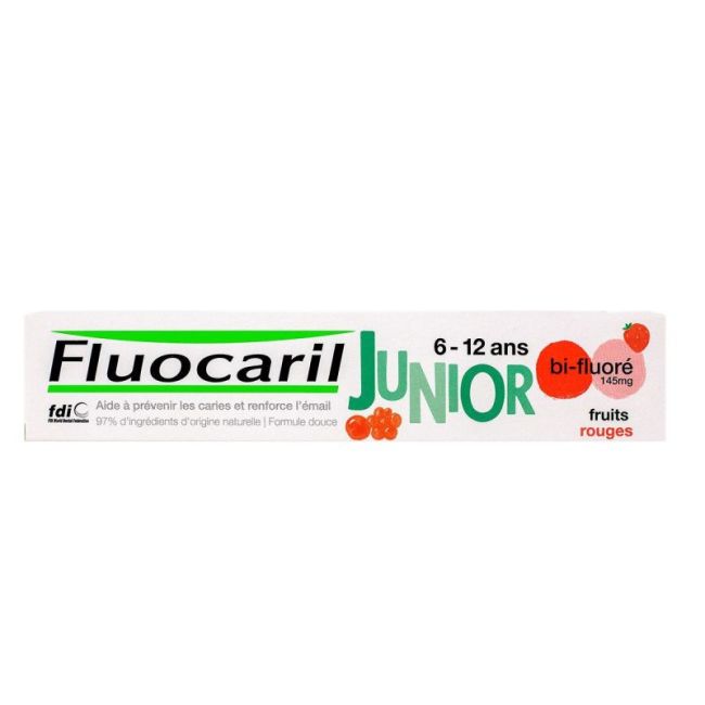 Fluocaril Junior 6-12 Fr Rouge Gel 75Ml