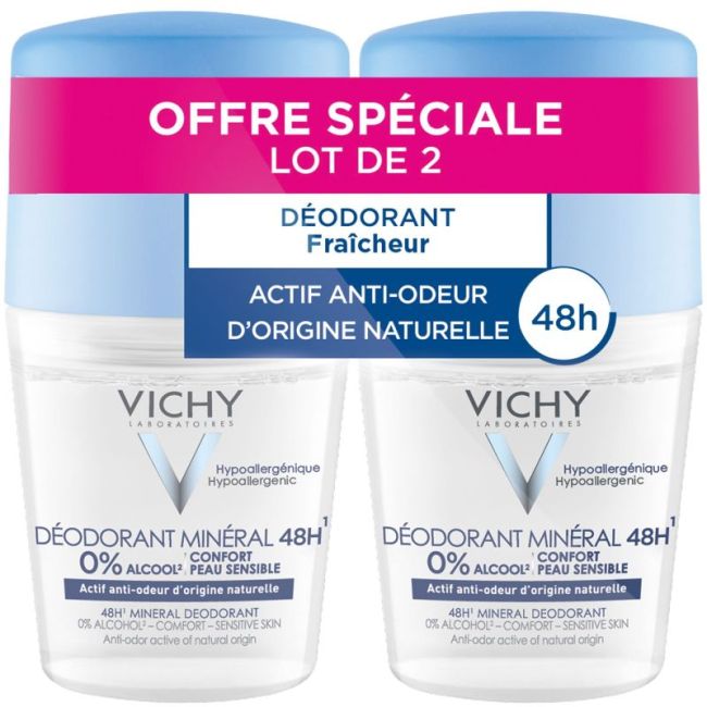 Vichy Deo Bille Mineral 48H 2X50Ml