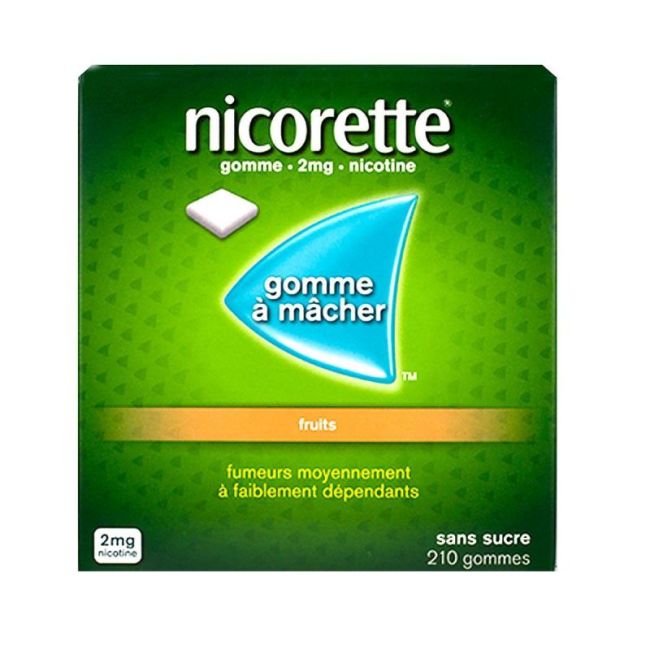 Nicorette 2Mg Fruits Gommes 210