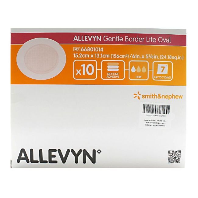 Allevyn Gentle Border Lite Oval 8.6Cmx7.7