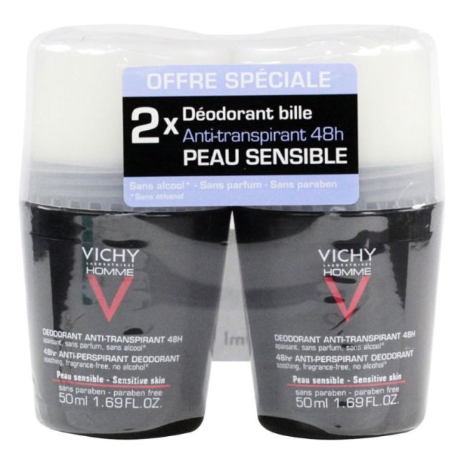 Vichy Homme Deo Bille 48H 2X50Ml
