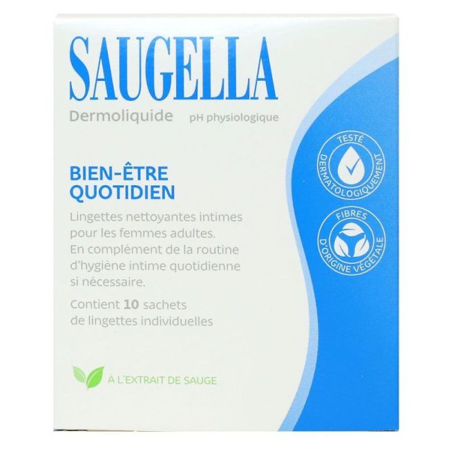 Saugella Derm Rf 10 Lingettes