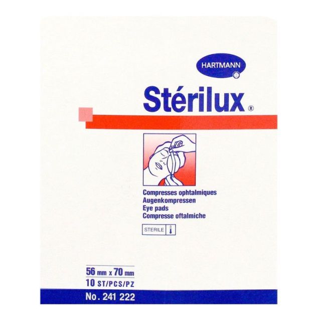 Sterilux Compresse Oculaire Ovale 10