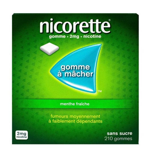 Nicorette 2Mg Ment Fraiche Gommes 210