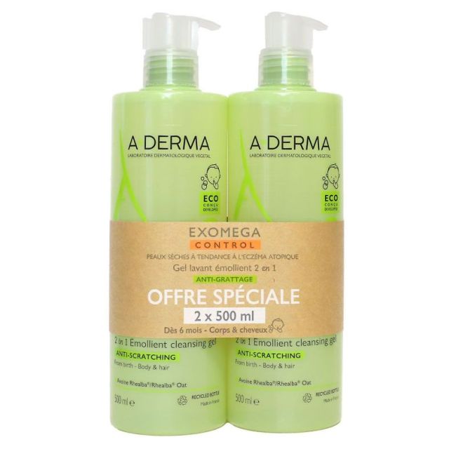 Ad Exomega Ctrl 2En1 Gel 2X500Ml Eco