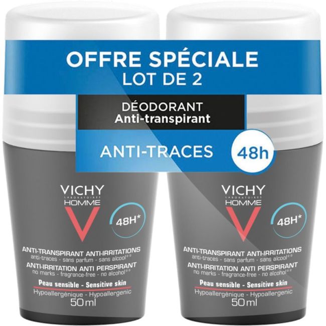 Vichy Homme Deo Bille 48H 2X50Ml